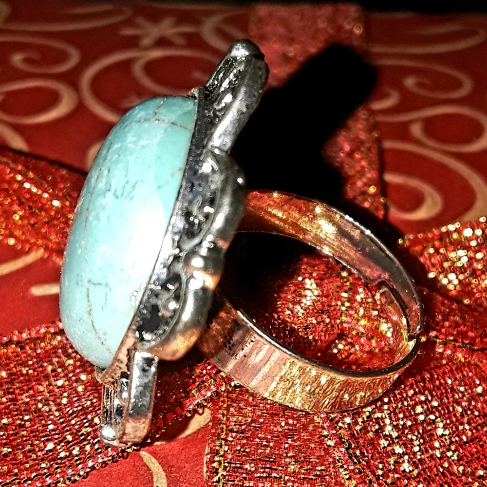Turquoise adjustable ring - Picture 2 of 2